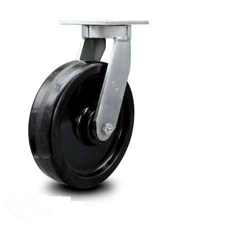 Service Caster 12 Inch Extra Heavy Duty Phenolic Wheel Swivel Caster with Swivel Lock SCC SCC-KP92S1230-PHR-BSL